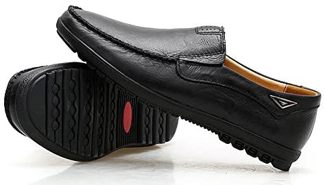 VanciLin Men's Casual Leather Fashion Slip-On Loafers Shoes(V228Blue47)-  Buy Online in Angola at angola.desertcart.com. ProductId : 58826832.