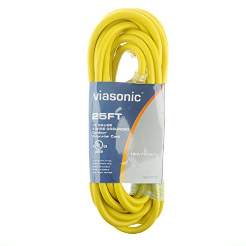Viasonic Outdoor Extension Cord UL listed - 25FT - Heavy Duty &  Durable, 14 Gauge, Safety Yellow Cord, Premium Lighted Plug, by Unity- Buy  Online in Bermuda at Desertcart - 44044578.