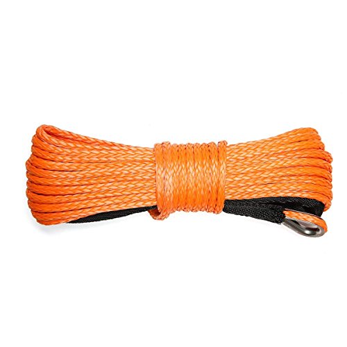 Synthetic Winch Rope ELUTO 49'x1/4 7000+LBs Winch Rope Line Cable with  Sheath Winches for Winches SUV ATV UTV Vehicle Boat Ramsey Car Orange Winch  Accessories Automotive anitarajpurohit.com