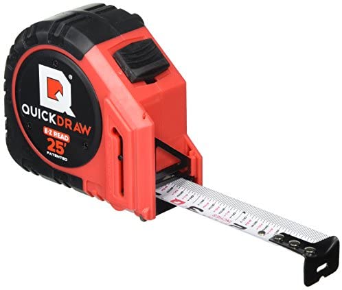 QUICKDRAW PRO Easy-Read Self Marking 25' Foot Tape Measure - 1st Measuring  Tape with a Built in Pencil - Contractor Grade Steel Tape - Power Locking Tape  Ruler: Buy Online at Best