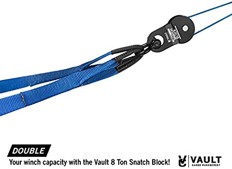 Snatch Block 8 Ton by Vault Cargo – Double The Capacity of Your Winch and  Recover Vehicles with Ease – Rugged Pulley System to Pair with Shackles and Tree  Saver Tow Straps