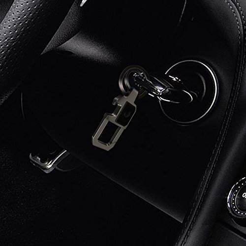 Keychains Clothing, Shoes & Jewelry Idakey Zinc Alloy Key Chain with 2 Key  Rings Include LED Light and Bottle Opener Function Car Business Keychain  for Men and Women Black Nickel