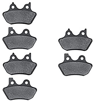 KMG Front + Rear Brake Pads Compatible with 2006-2007 Harley FLHX FLHXi  Street Glide - Non-Metallic Organic NAO Brake Pads Set