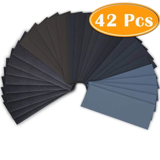 42Pc Wet Dry Sandpaper 120 To 3000 Grit Assortment Abrasive Paper Sheets  For Automotive Sanding Wood Furniture Finishing 23*9 cm|Abrasive Tools| -  AliExpress