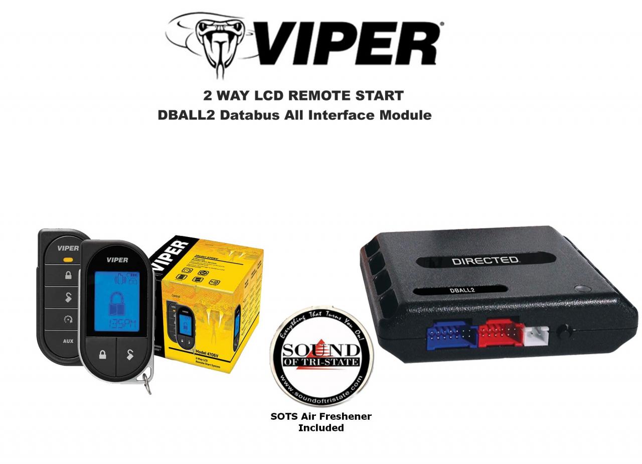 Viper 4706V Responder LC3 2 Way LCD Remote Start System with DBALL2 Bypass  Module