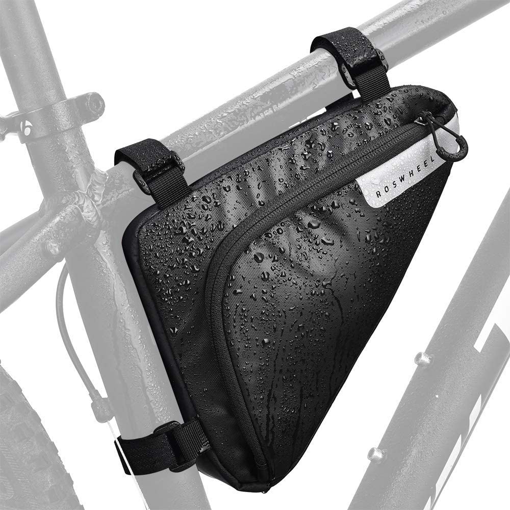 WOTOW Bike Storage Frame Bag, Roswheel Bicycle Front Tube Triangle Water  Resistant Cycling Pack Strap On Saddle Pouch | Walmart Canada