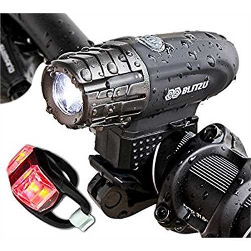 BLITZU Brightest Bike Light Set USB Rechargeable, Gator 320 Lumens POWERFUL Bicycle  Headlight, TAIL LIGHT INCLUDED, Best LED Waterproof Front Light, Easy To  Install for Cycling Safety Flashlight : Amazon.co.uk: Sports &