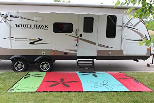 Epic RV Rugs Rv Mat Patio Rug Colorful Floral Design 9x12 : Amazon.ae: Home