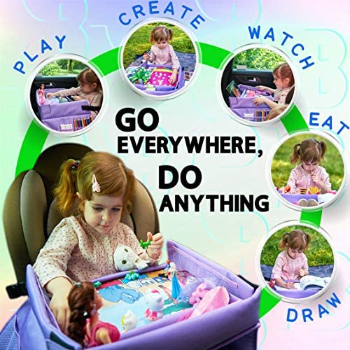 Kids Travel Tray, Kids Art Set, 16 x 13 inches Travel Art Desk for Kids,  Activity, Snack, Play Tray & Organizer - Keeps Children Entertained –  Portable and Foldable + Storage Bag … : Amazon.ae: Automotive