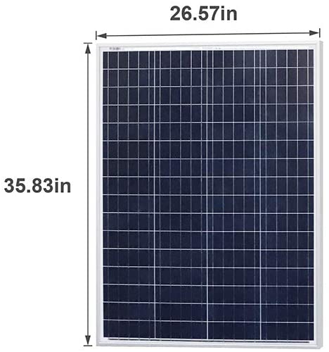 Newpowa 2 Piece 100W Polycrystalline Photovoltaic PV Solar Panel Module 12V  Battery Charging Patio, Lawn & Garden Generators & Portable Power
