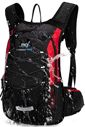 Mubasel Gear Insulated Hydration Backpack Pack with 2L BPA Free Bladder -  Keeps Liquid Cool up to 4 Hours – for Running, Hiking, Cycling, Camping  (Black Red): Buy Online at Best Price
