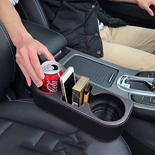 Buy Iokone Coin Side Pocket Console Side Pocket Leather Cover Car Cup  Holder Auto Front Seat Organizer Cell Mobile Phone Holder (Black) Online in  Hong Kong. B075FLKFJC