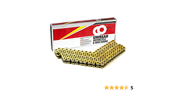 UNIBEAR O-RING 530 120 Links Motorcycle Chain,Gold, with 2 Connecting Links  - £37.24 | PicClick UK