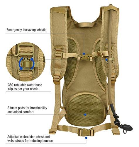 MARCHWAY Tactical Molle Hydration Pack Backpack with 3L TPU Water Bladder,  Military Daypack - YouTube