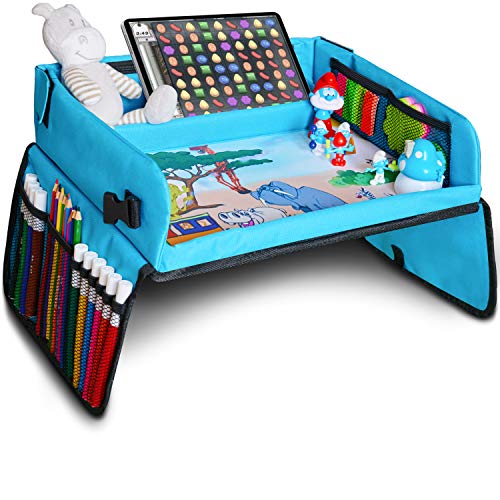 Buy Kids Travel Tray, Kids Art Set, 16 x 13 inches Travel Art Desk for Kids,  Activity, Snack, Play Tray & Organizer - Keeps Children Entertained –  Portable and Foldable + Storage