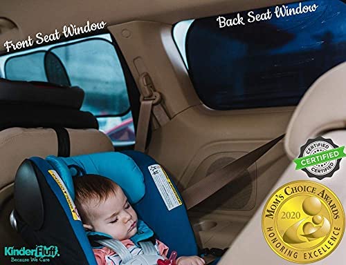 kinder Fluff Car Side Window Sun Shade for Baby (4 Pack)- The Only  Certified Sunshade Proven to Block over 99% UV Rays 100 SPF for Maximum Sun  Protection for Kids & Pets