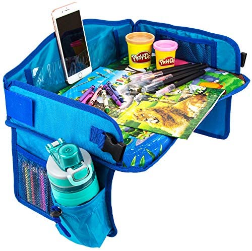 Kids Travel Tray with Coloring Activity Set by BO Innovation | Premium Child  Play Tray for
