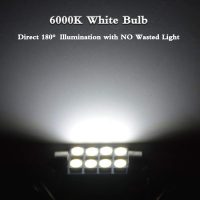 Buy 578 LED Bulb, LEDKINGDOMUS 20pcs 42mm 1.65 8SMD 6000K Festoon LED  Interior Map Dome Door Lights Bulbs 211-2 212-2 569 6451 (White) Online in  Vietnam. B018ACFA54
