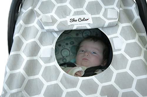 Sho Cute - [Reversible] Carseat Canopy | All Season Baby Car Seat Cover Boy  or Girl | 100% Cotton | Unisex Grey Honeycomb & Yellow Chevron | Universal  Fit | Baby Gift -Patent Pending : Amazon.sg: Baby Products