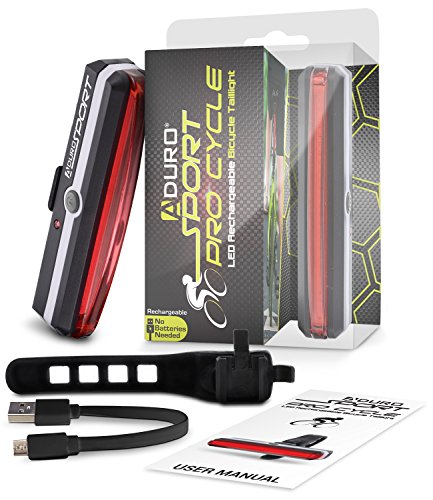 Aduro Sport LED Rear Bike Light USB Rechargeable