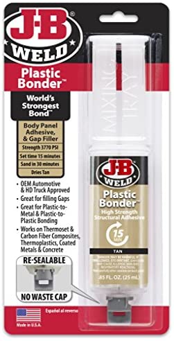J-B Weld 50133 Plastic Bonder Structural Adhesive Syringe - Tan - 25 ml :  Amazon.ae: Tools & Home Improvement