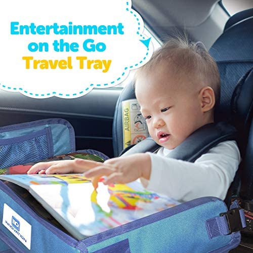 Kids Travel Tray with Coloring Activity Set by BO Innovation | Premium Child  Play Tray for Car, Stroller, Plane | Toddler Car Seat Tray Organizer |  EXCLUSIVE Coloring Book + Pencils Gift