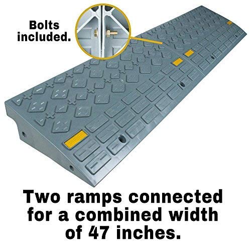 Building Supplies Curb Ramps Set of Two Medium Size RV Truck Car BUNKERWALL  T&HI-B07D2DP87V Cart or Handtruck 4 inch Tall Can be Bolted Together or  Used Separately Trailer Material Handling