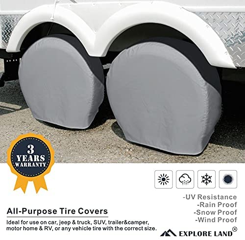 Explore Land Universal Tire Cover Charcoal 4 Pack – EASONE LLC