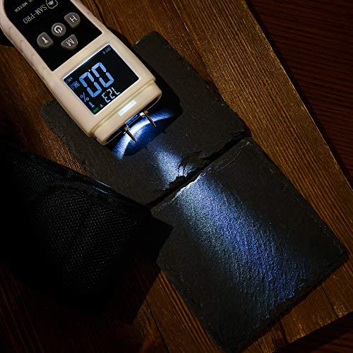 SAM-PRO Dual Moisture Meter 2.0: Upgraded LCD Color Display & Flashlight -  4 Smart Material Modes for Moisture & Temperature readings in Wood,  Concrete, Drywall, Carpet, & Building Materials : Amazon.co.uk: DIY & Tools