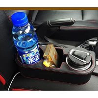 Buy IOKONE Coin Side Pocket Console Side Pocket Leather Cover Car Cup  Holder Auto Front Seat Organizer Cell Mobile Phone Holder (Black) Online in  Taiwan. B075FLKFJC