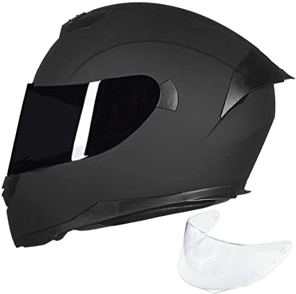ILM Full Face Motorcycle Street Bike Helmet with Removable Winter Neck  Scarf + 2 Visors DOT (L, Ma… | Street bike helmets, Bike helmet, Full face  motorcycle helmets