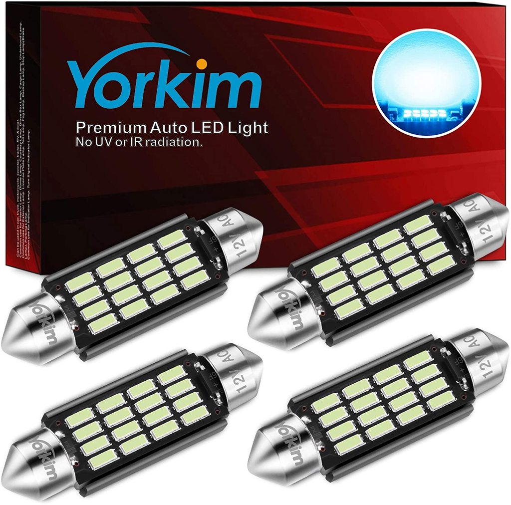 Buy Yorkim DE3022 LED Bulb 31mm Festoon LED Bulb White Super Bright CANBUS  10-SMD 4014 Chipsets, 3175 LED Bulb, DE3175 LED Bulb, 3022 LED For Car  Interior dome map Lights, Pack of