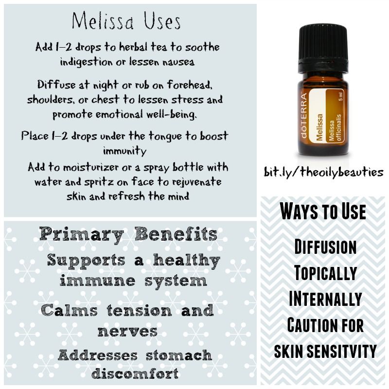 8 DoTERRA Melissa ideas | melissa essential oil, essential oil blends,  essential oil uses
