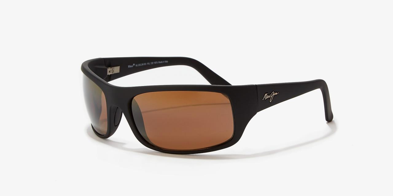 Buy Maui Jim Peahi with Patented PolarizedPlus2 Lenses Polarized Wrap  Sunglasses, Black Matte Rubber/HCL Bronze Polarized, Large Online in  Indonesia. B003A1U63C