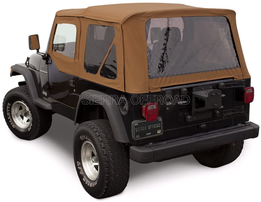 Buy Sierra Offroad Soft Top Replacement for Jeep Wrangler TJ 1997-2006 Factory  Style, Denim Vinyl, Spice, incl. Upper Door Skins Online in Indonesia.  B00DR15CCK