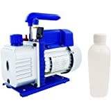 Review Kozyvacu TA350 Single Stage Rotary Vane Vacuum Pump for HVACAuto AC  Refrigerant Recharging, - YouTube