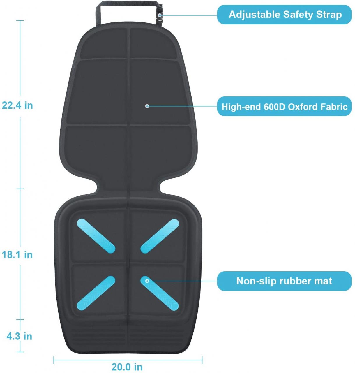 Shynerk Car Seat Protector for Baby Child Car Seats, Auto Seat Cover Mat  for Under Carseat to Protect Automotive Vehicle Leather and Cloth  Upholstery - Waterproof and Dirt Resistant - for SUV,