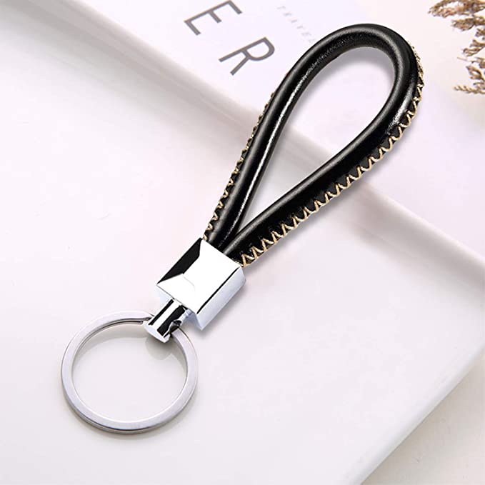 Mycaron Handmade Braided Genuine Leather Car Keychain for Man and Woman  Interior Accessories dan-mak Keychains