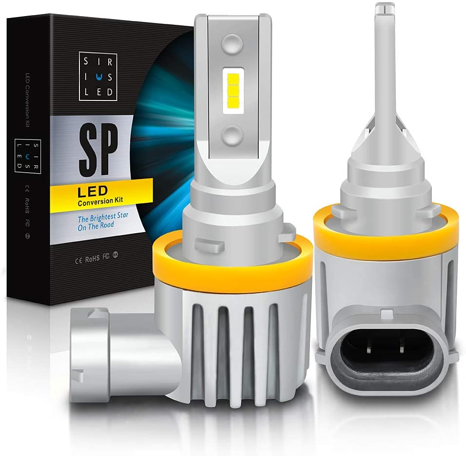 SiriusLED H8 Size DRL Fog Light LED 30W 6000k Super Bright White Projection  Bulb Pack of