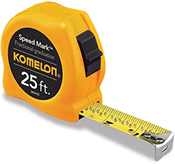 Komelon Sm5425 Speed Mark Gripper Acrylic Coated Steel Blade Measuring Tape  Home Measuring Tapes & Rulers Measuring & Layout Tools
