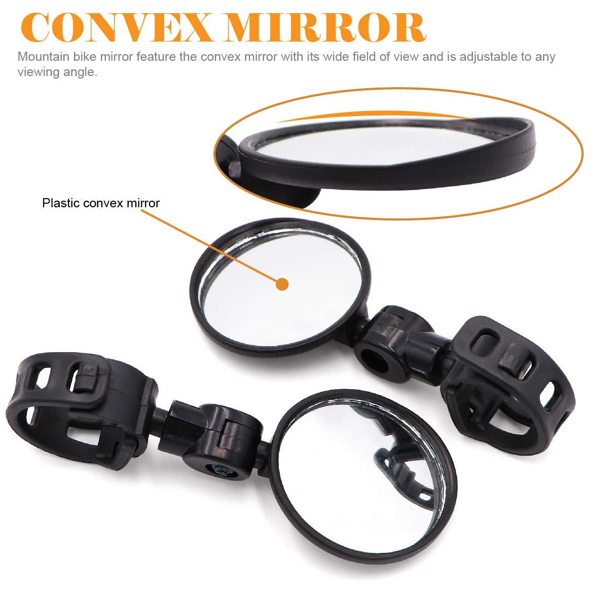 Accessories Jeemitery Bike Mirror Rotatable and Adjustable Wide Angle Rear  View Shockproof Convex Mirror Universal for Bike Bicycle Electric Bike  Motorcycle Bike Mirrors