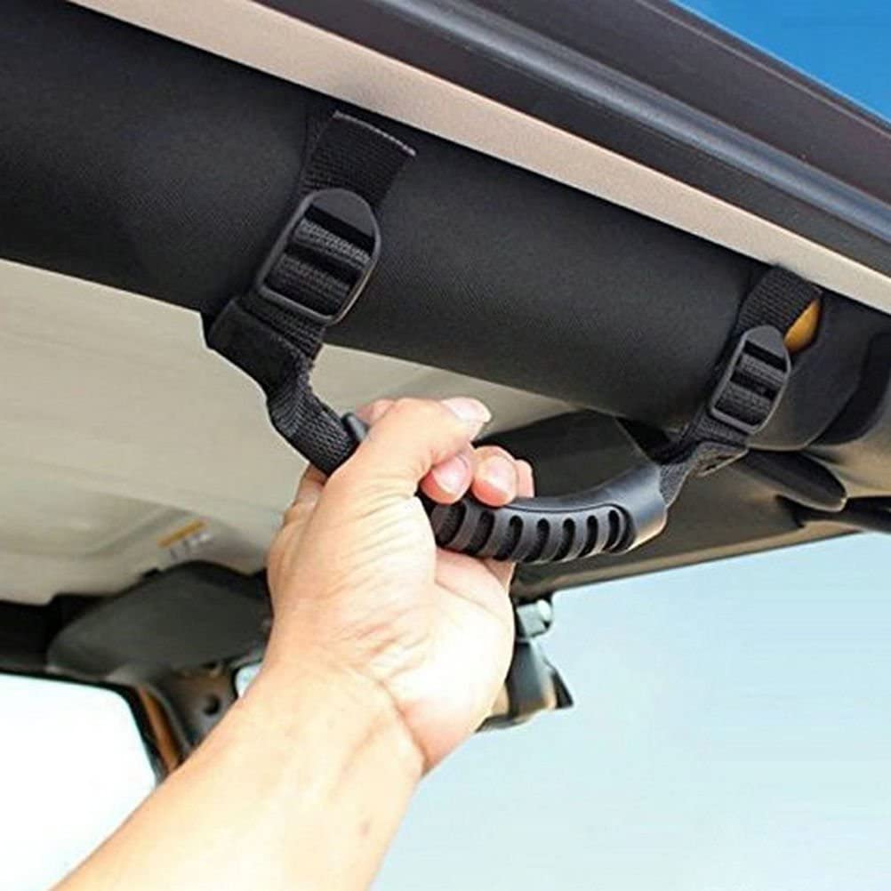 Buy 4 x Grab Handle moveland Compatible with Roll Bar Grab Handles Jeep  Wrangler YJ TJ JK JL Sports Sahara Freedom Rubicon X & Unlimited 1987-2021  (Black) Online in Indonesia. B07H3LG2ZL