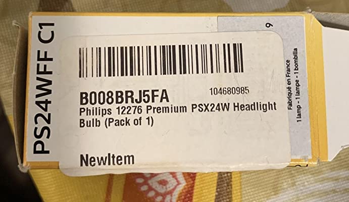 Buy Philips 12276C1 Premium PSX24W Headlight Bulb Pack of 1 Online in New  Zealand. B008BRJ5FA