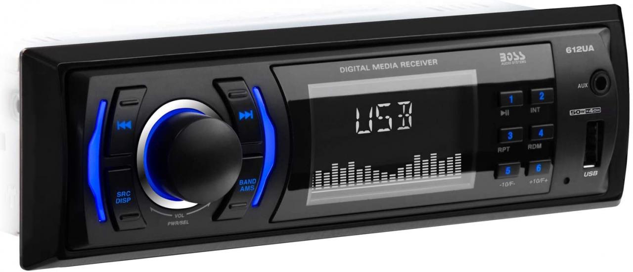 Buy BOSS Audio Systems 612UA Multimedia Car Stereo - Single Din, No CD DVD  Player, MP3, USB Port, AUX Input, AM/FM Radio Receiver Online in Hong Kong.  B004S50WPG