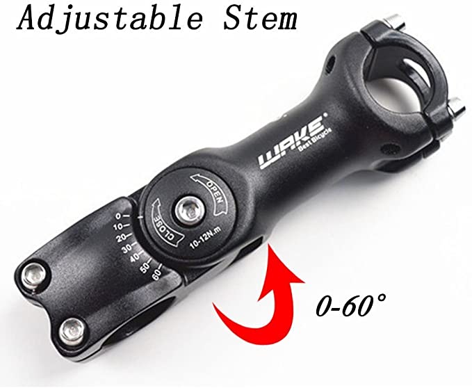 Buy FOMTOR Adjustable Bike Stem 31.8 90mm 110mm 0~60 Degree Adjustable  Handlebar Stem for Mountain Bike Road Bike MTB Online in Vietnam. B078Y72WHX