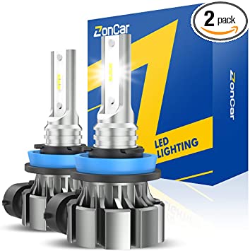 ZonCar H11/H9/H8 LED Bulbs 15000 Lumens, 400% Brightness Super Bright,  6500K Cool White, Fog Light, Quick Installation, Pack of 2- Buy Online in  Kuwait at Desertcart - 174044602.