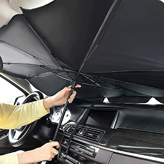5.0M Car Folding Umbrella Roof UV Protection Sun Shade - eQatar.Com