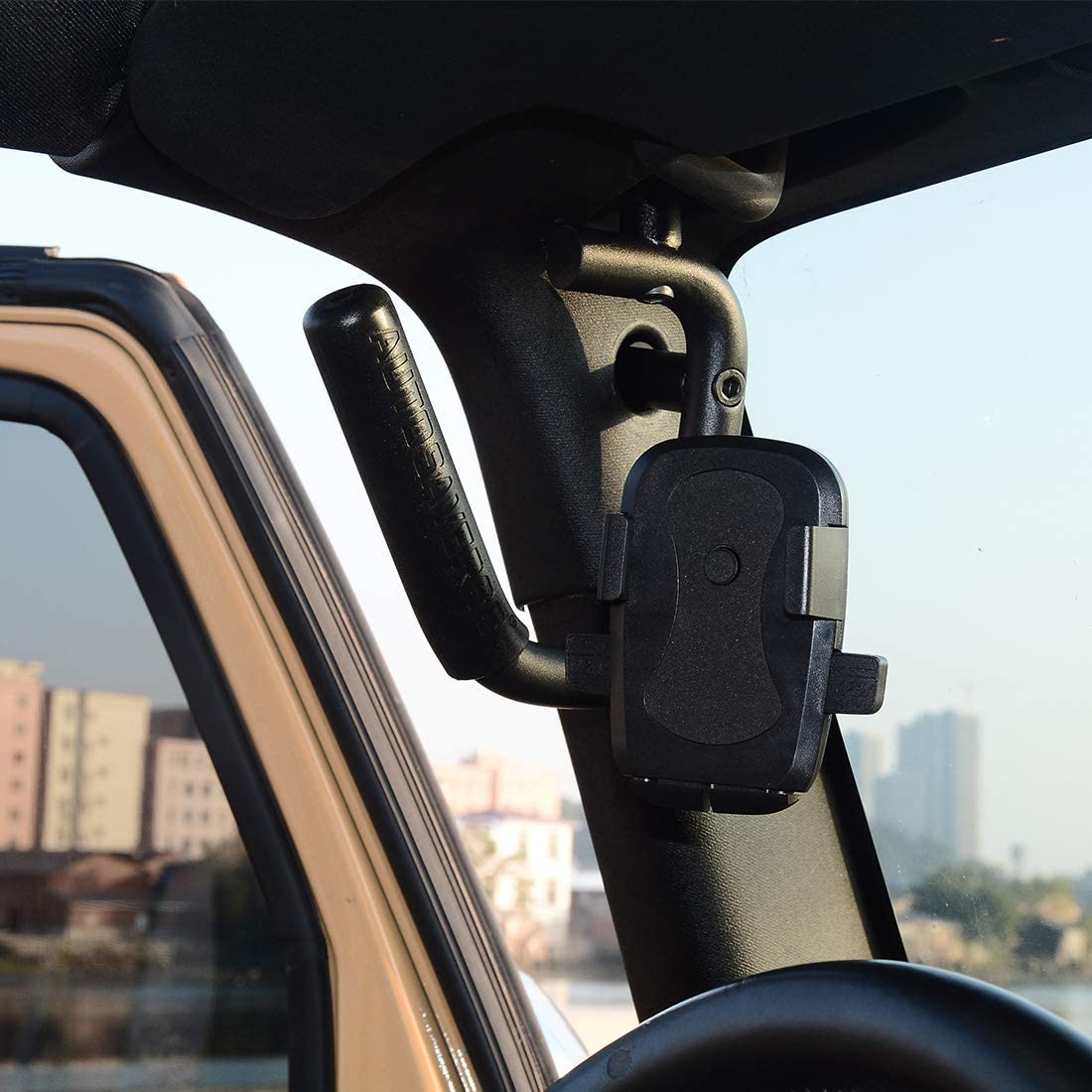 Buy AUTOSAVER88 Front & Rear Grab Handles Roll Bar Grip Handles with Phone  Holder Compatible for Jeep Wrangler JK JKU Unlimited Sports Bubicon Sahara  2007-2018 4 Doors(Black) Online in Taiwan. B07DN915P1