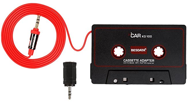 BESDATA Universal Car Cassette Player Adapter with 3.5mm Male Jack and  2.5mm Plug Adapter for iPod, iPad, iPhone, MP3, Mobil Device, Black- Buy  Online in Kuwait at desertcart.com.kw. ProductId : 3848730.
