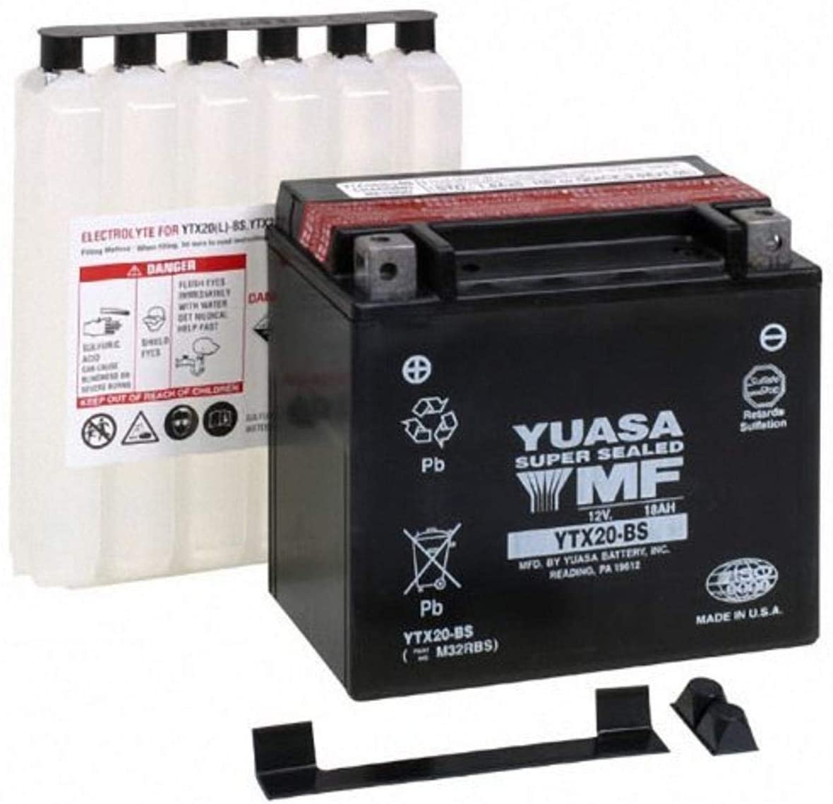 Yuasa YTX20L-BS AGM Battery - RevZilla